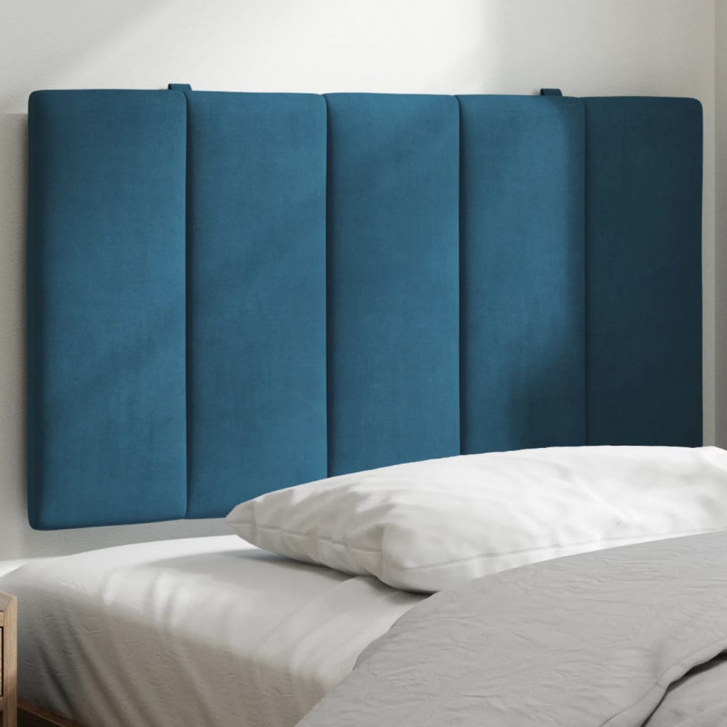 Cabecero de cama acolchado terciopelo azul 90 cm eso3029