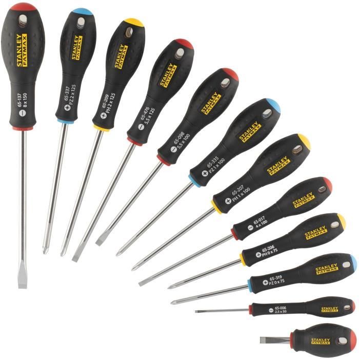 Juego de 12 destornilladores - stanley fatmax - fmht65426-0 - electricista