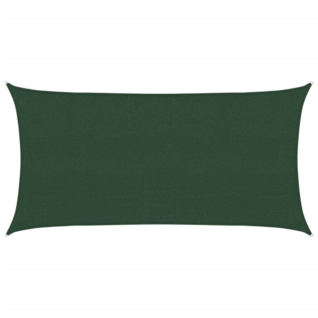 vidaXL toldo de vela verde oscuro hdpe 160 g/m² 2,5x4,5 m