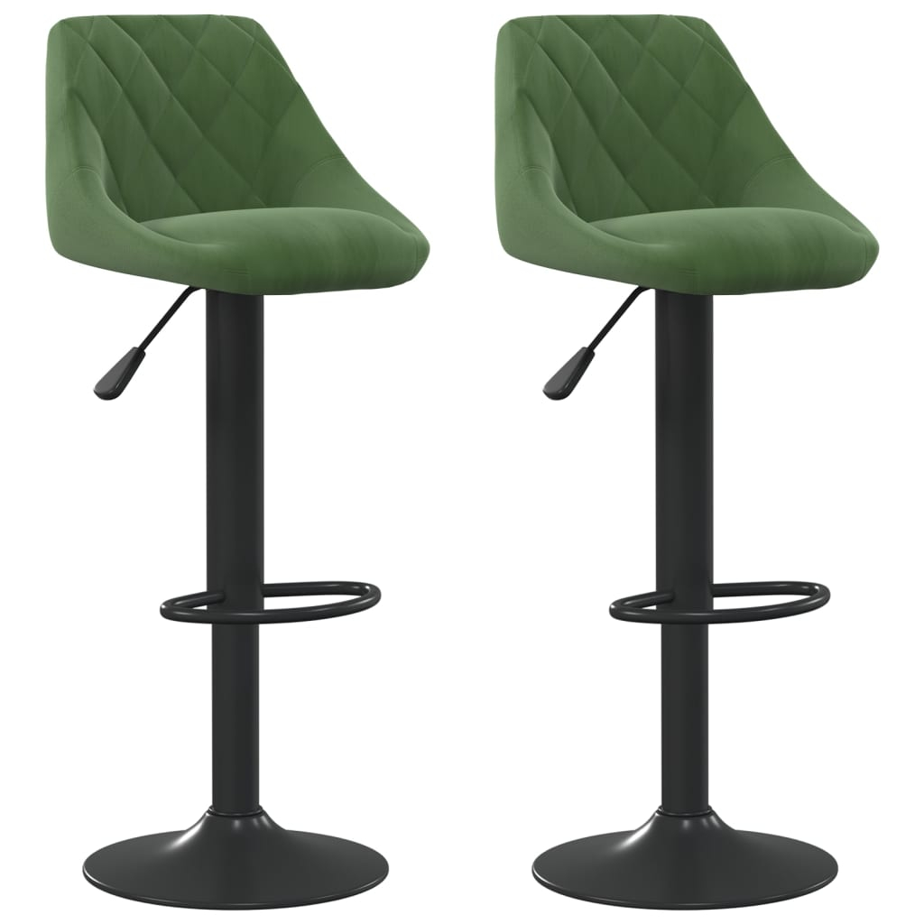 vidaXL taburetes de cocina 2 unidades terciopelo verde oscuro