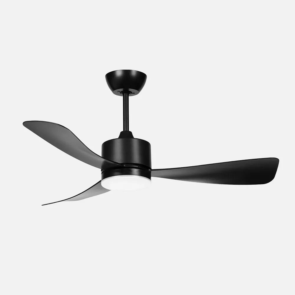 Ventilador dc yeste 18w negro 3aspas 6vel 106d luz opcional 2250lm 30004500