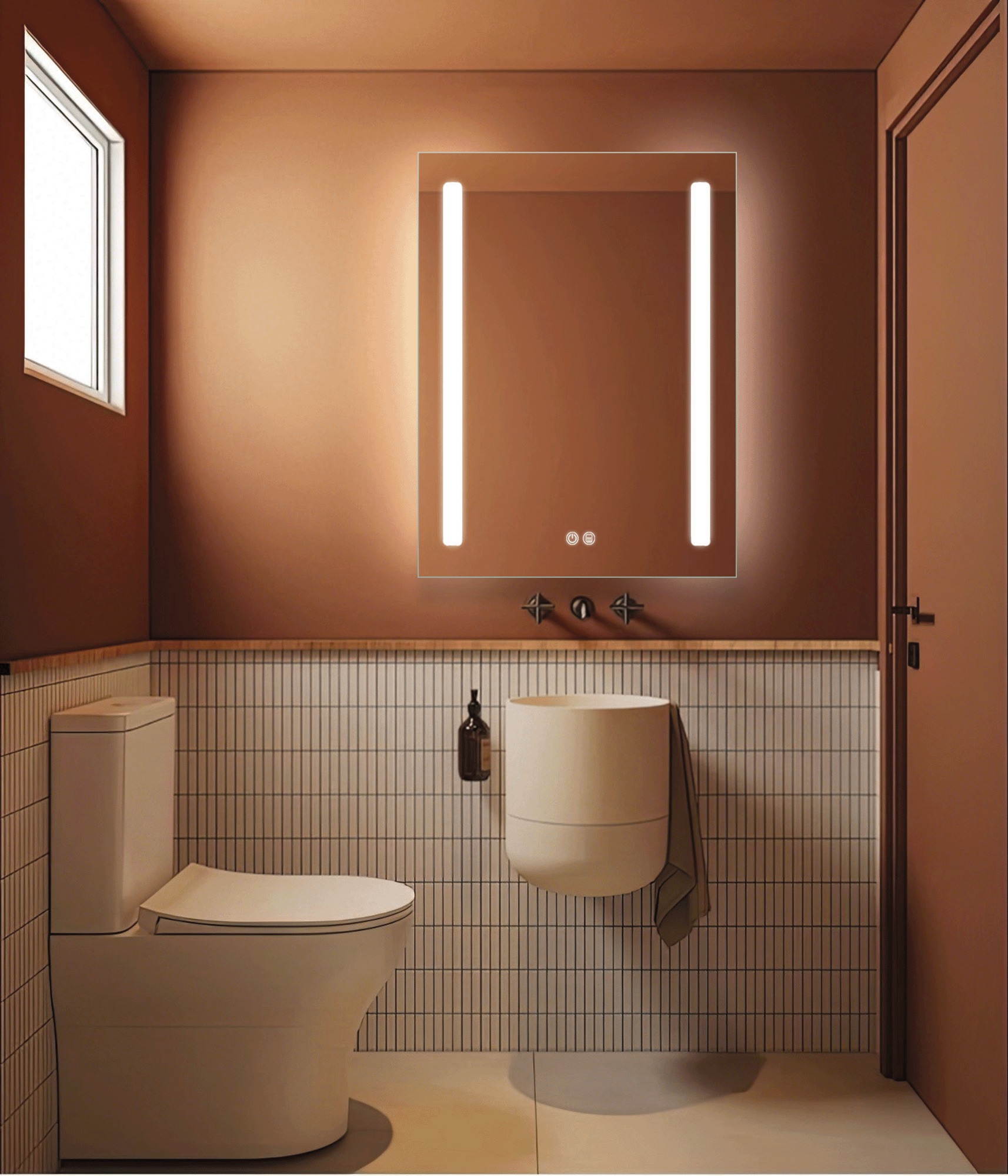 Espejo de baño duplo plus 60x80, app y antivaho