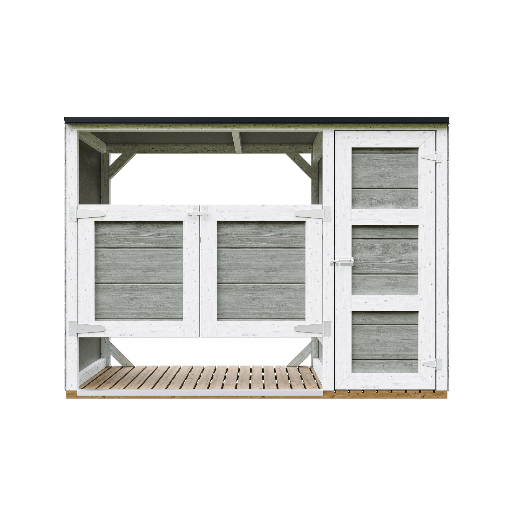 Cobertizo jardín para cubos basura 2x240l m981a-tundra grey