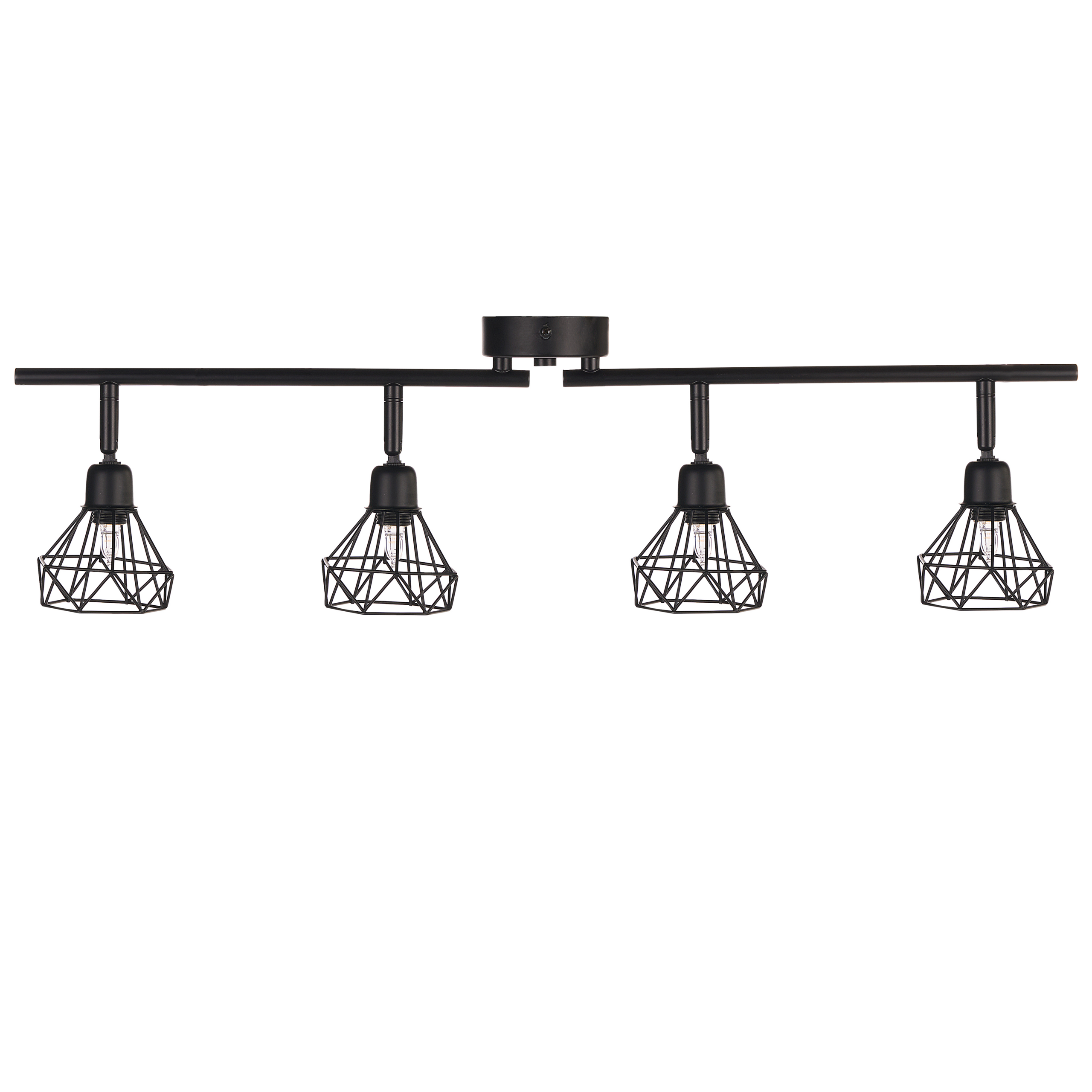 Lámpara de 4 focos erma ajustable metal negro