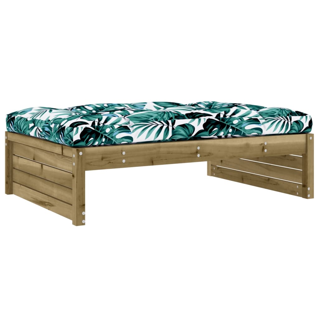 vidaXL taburete de jardín madera de pino impregnada 120x80 cm
