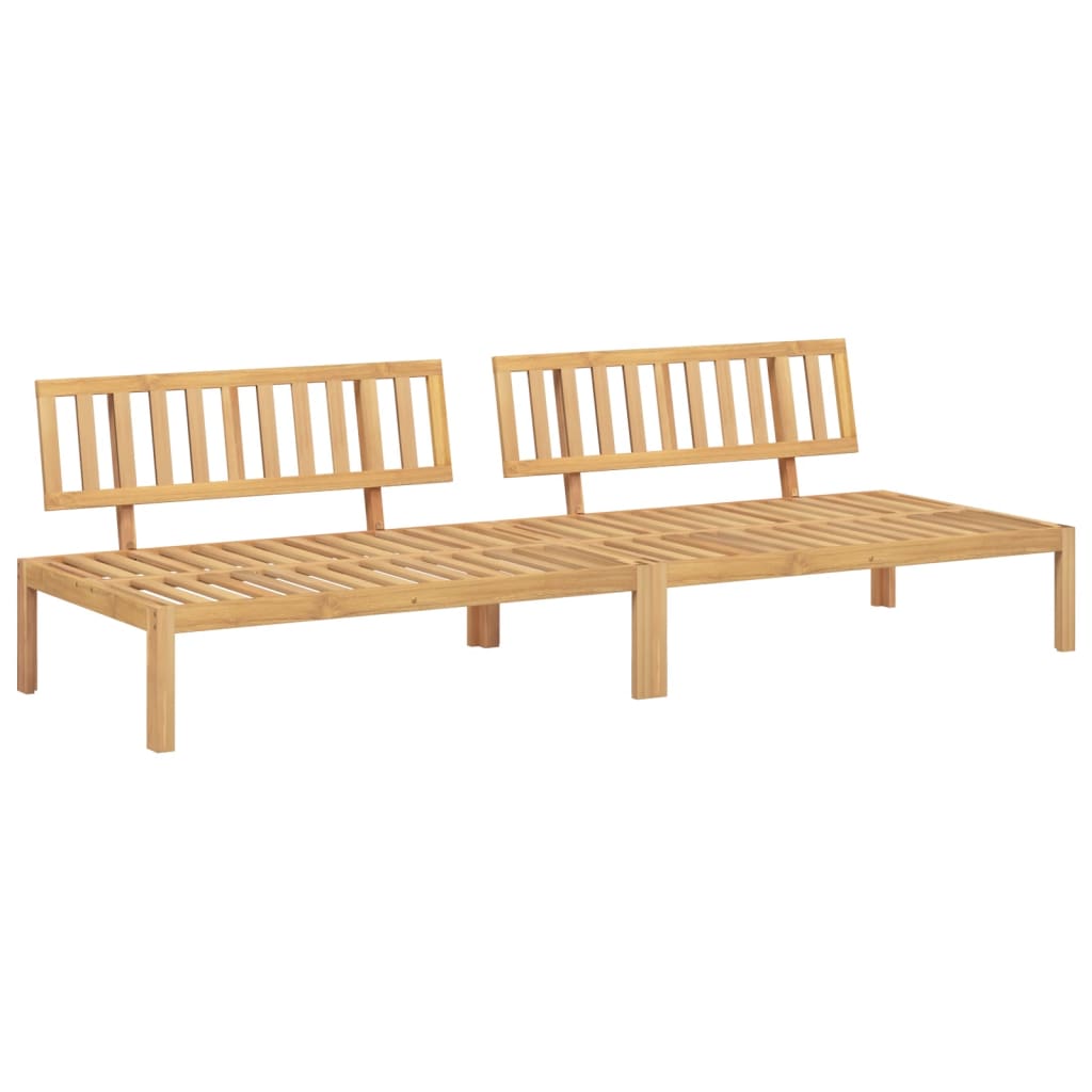 vidaXL sofás centrales palets de jardín 2 uds madera maciza de acacia
