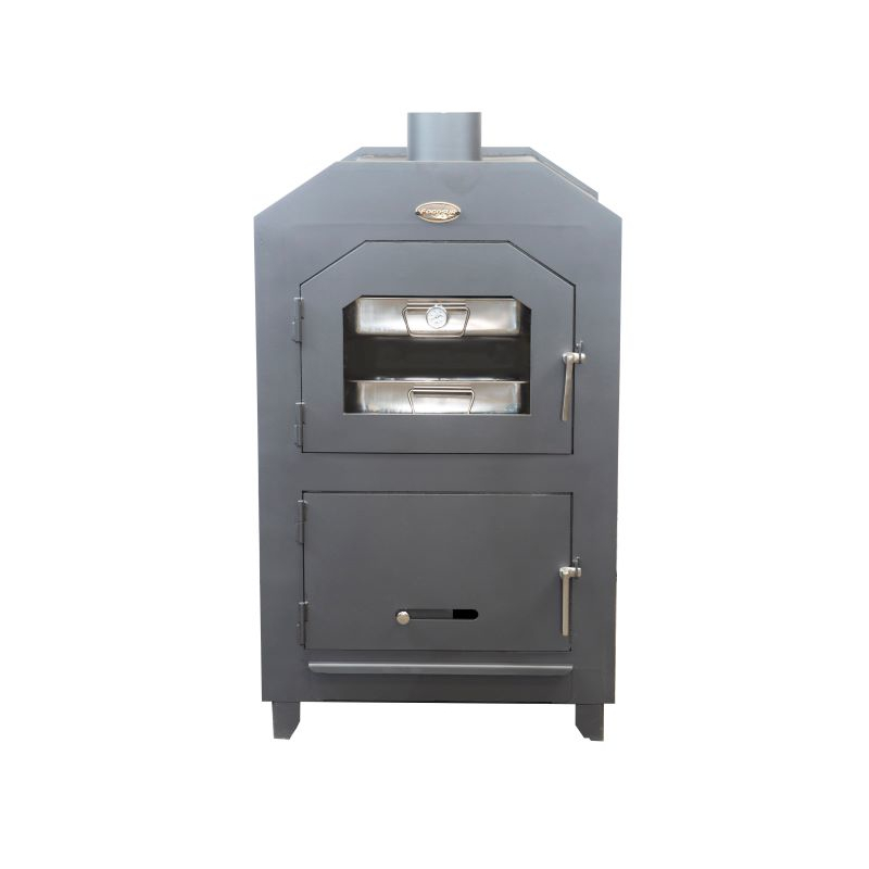 Horno de leña interior cuadrado 65x70x102 cm con bandeja y parrilla