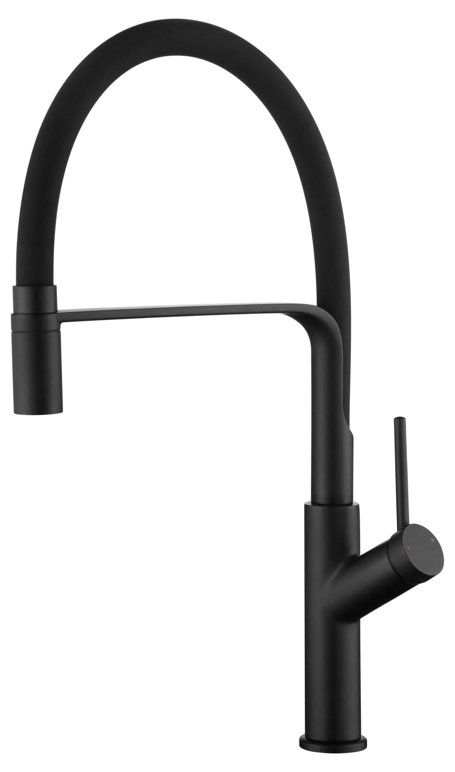 Grifo de cocina monomando para fregadero flexible negro mate griatorio 360