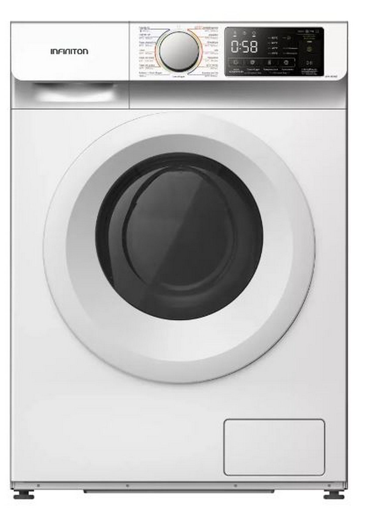Lavadora infiniton wm-90ne, 9 kg, 1400 rpm, blanca, b