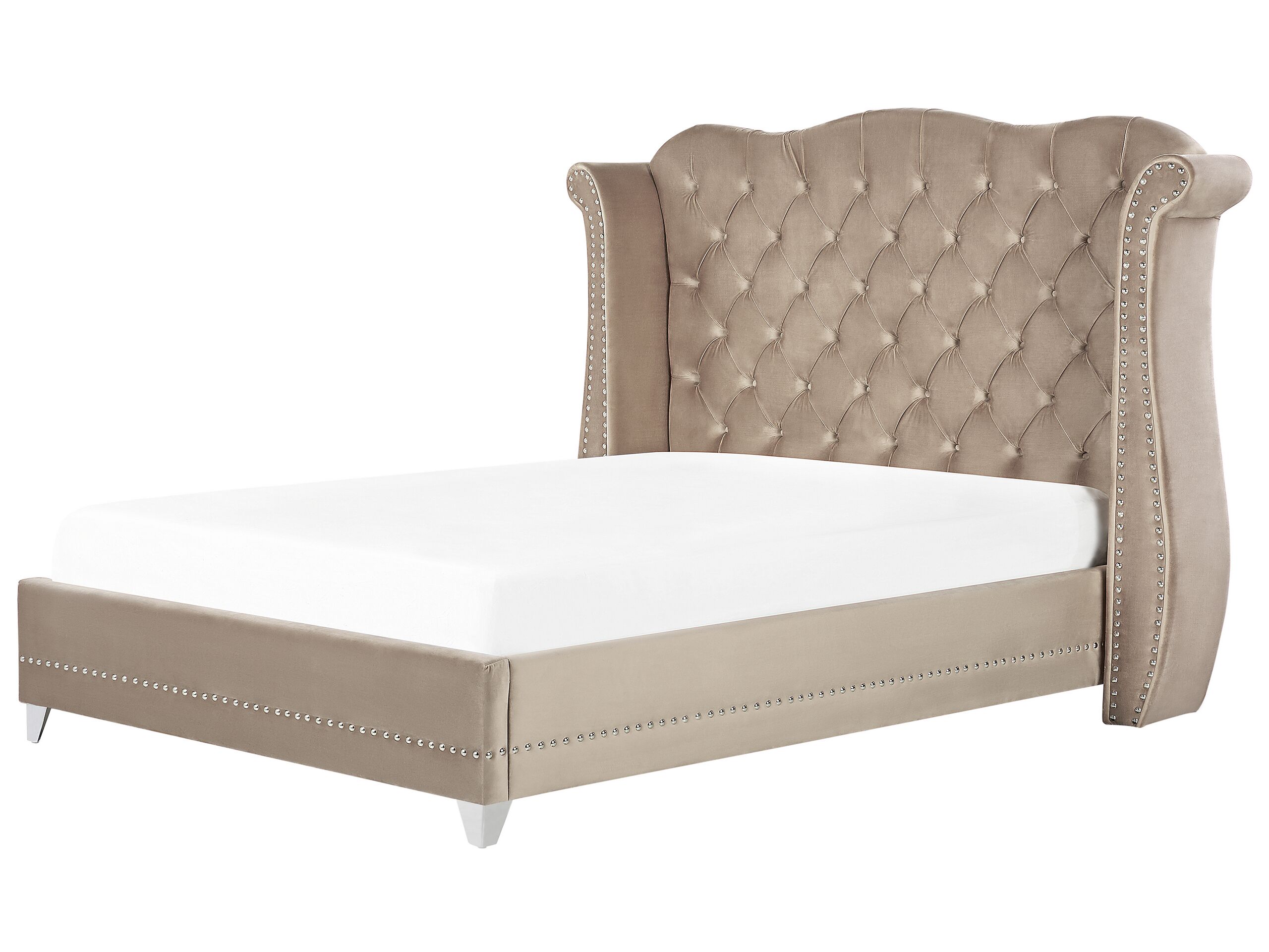 Cama terciopelo ayette 180 x 200 cm gris pardo