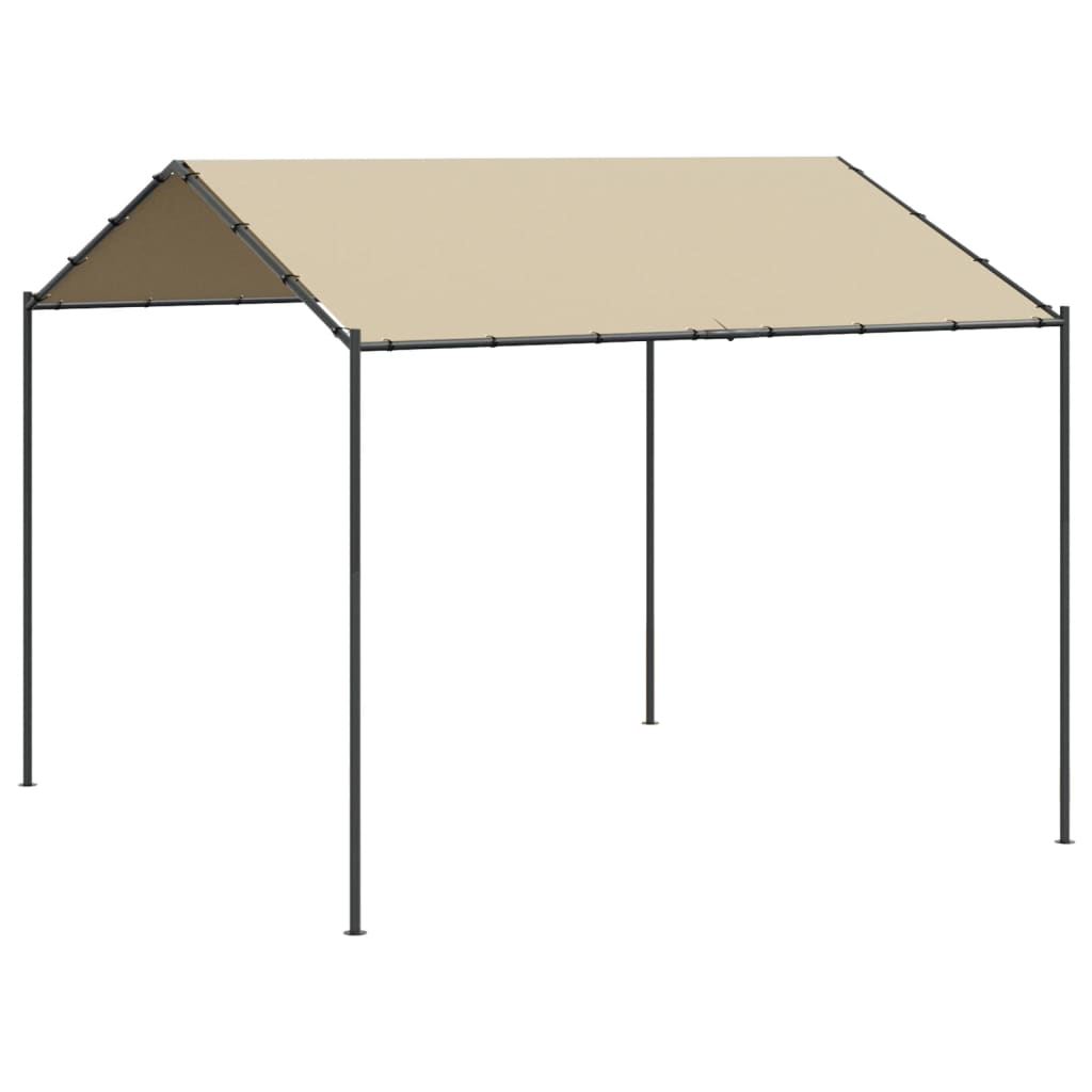 vidaXL carpa acero y tela beige 4x4 m