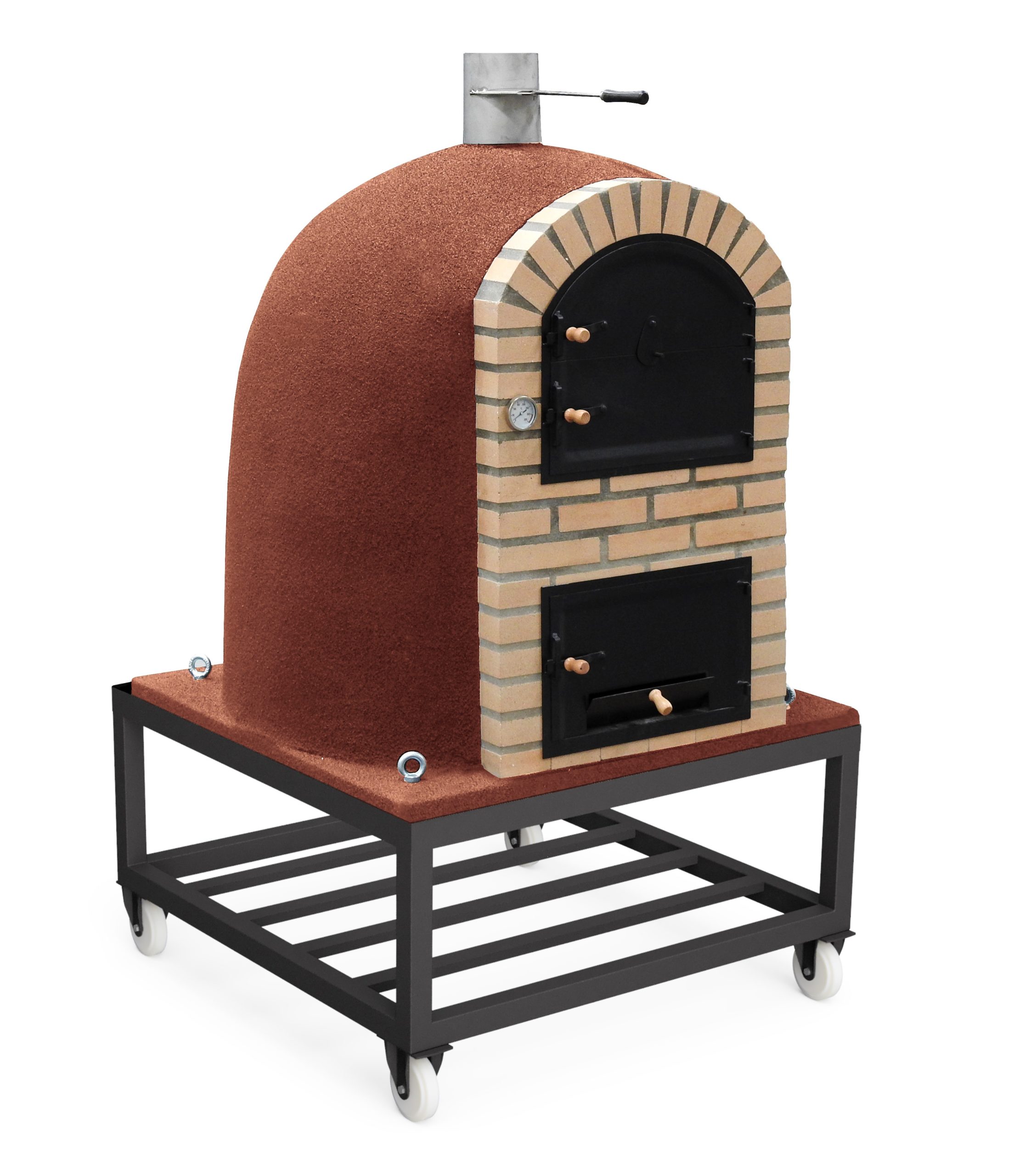 Horno de leña exterior de obra caldera bandama burdeos - 130x130x206cm