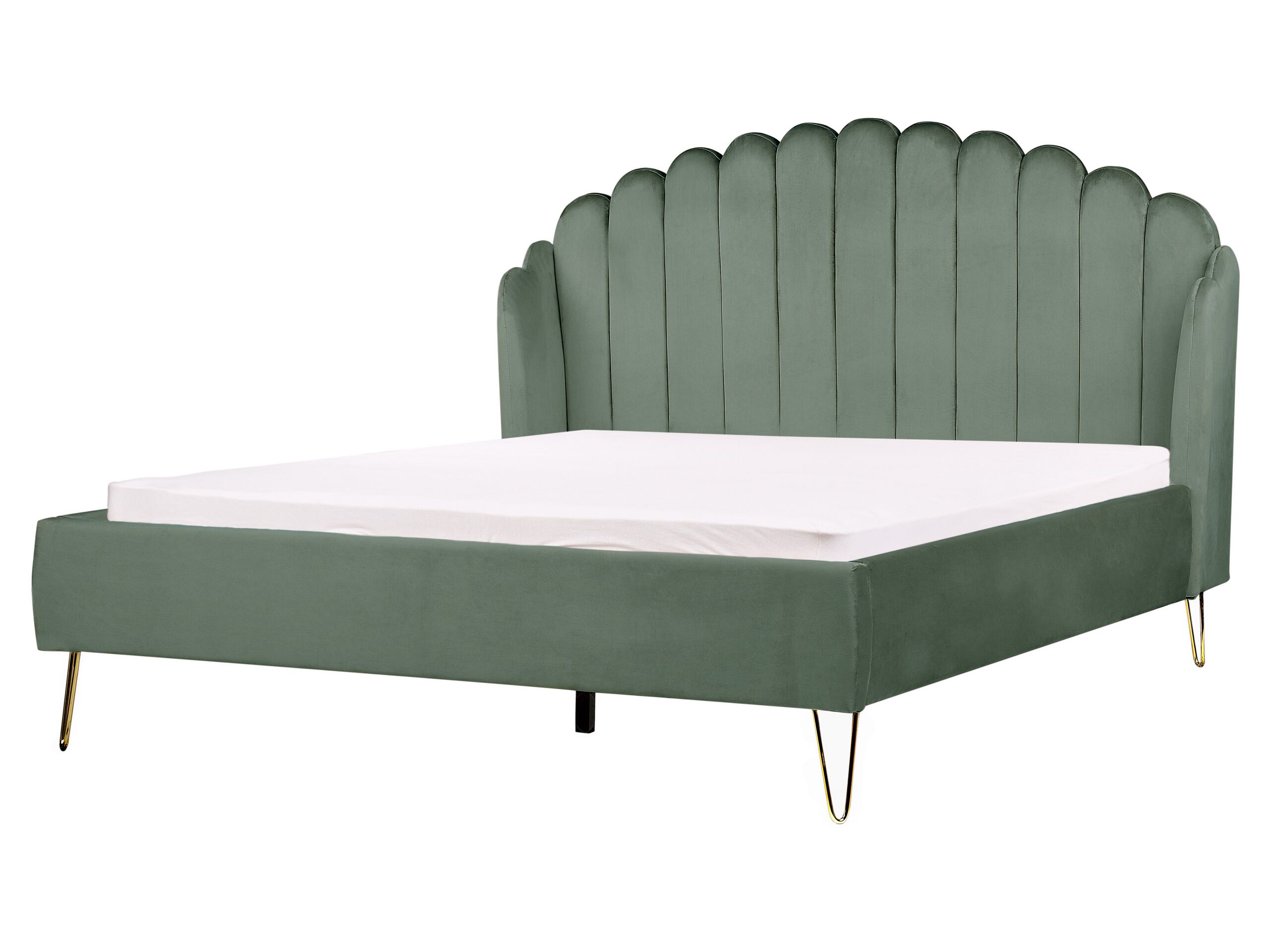 Cama terciopelo ambillou 160 x 200 cm verde