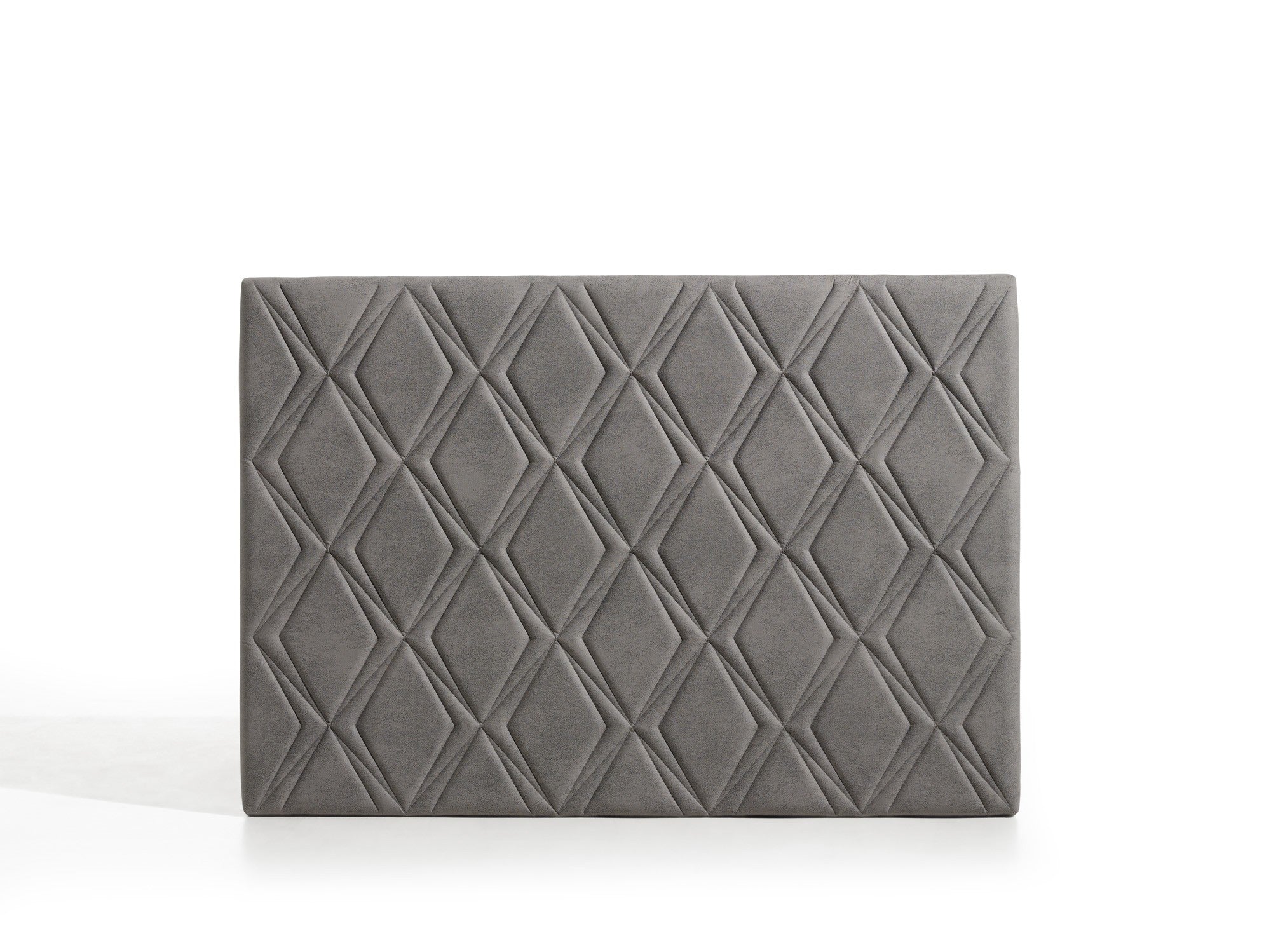 Cabecero rubí para cama de 150 de tela gris 154x115x8.