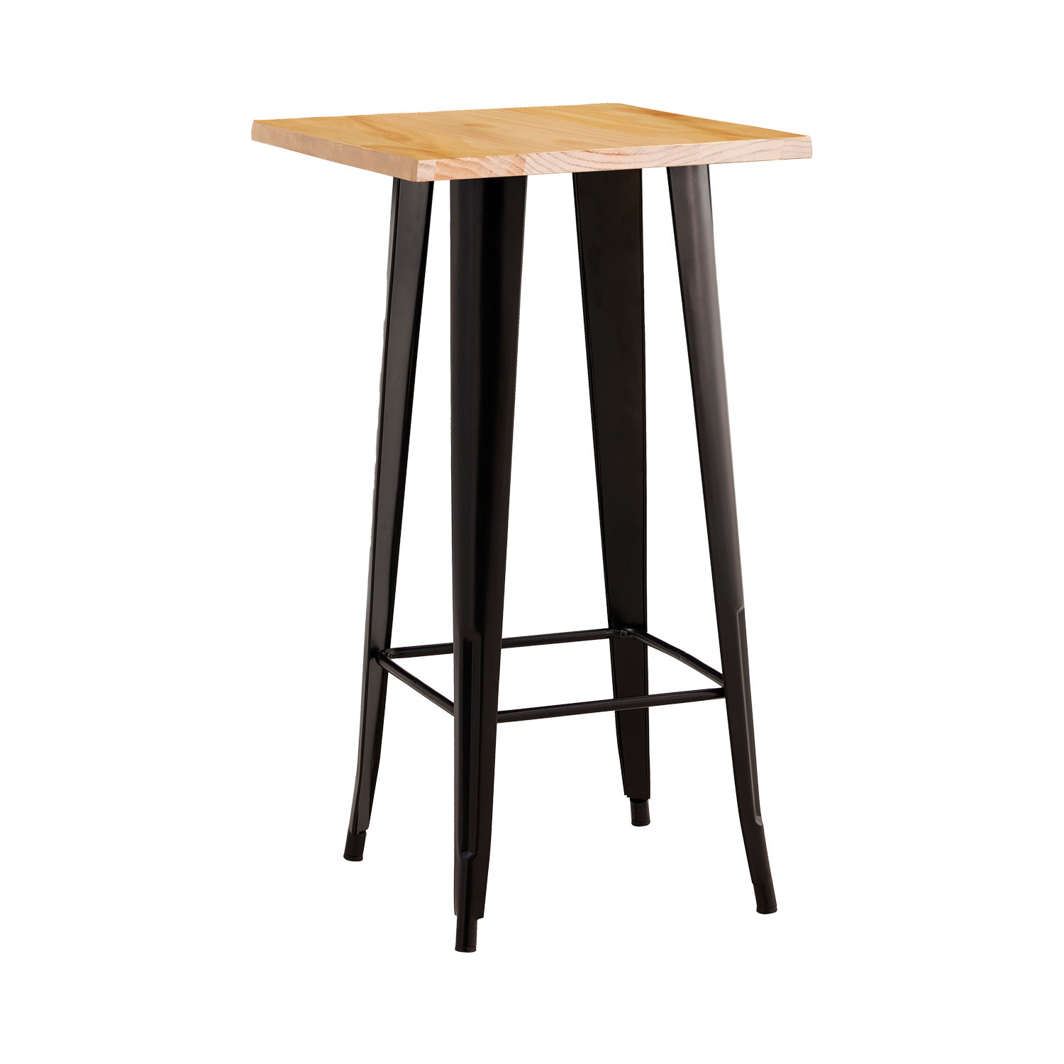 Mesa auxiliar alta cuadrada strong 60x60x105cm negro Thinia Home