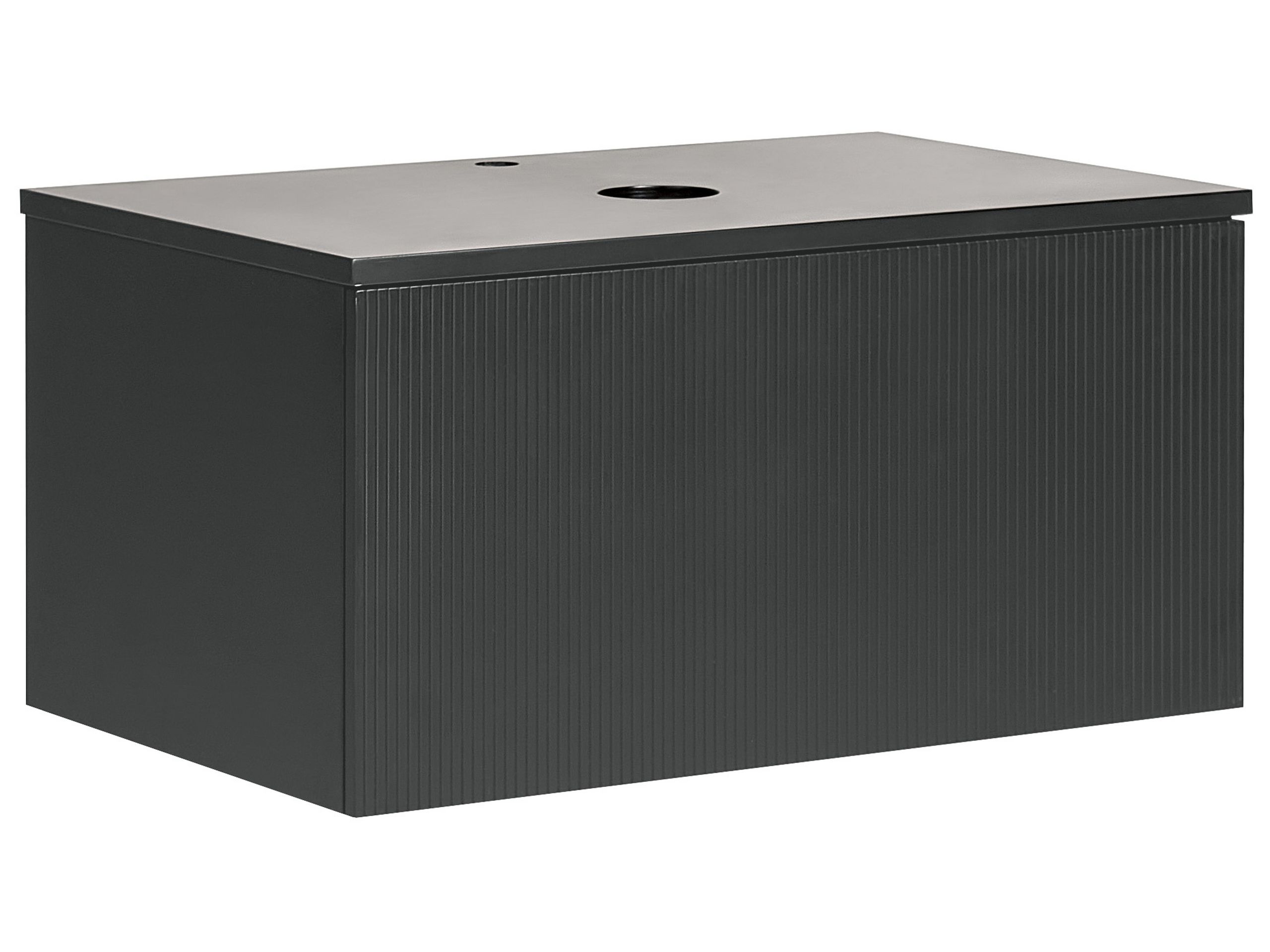 Mueble para lavabo de pared alzira 80 cm negro