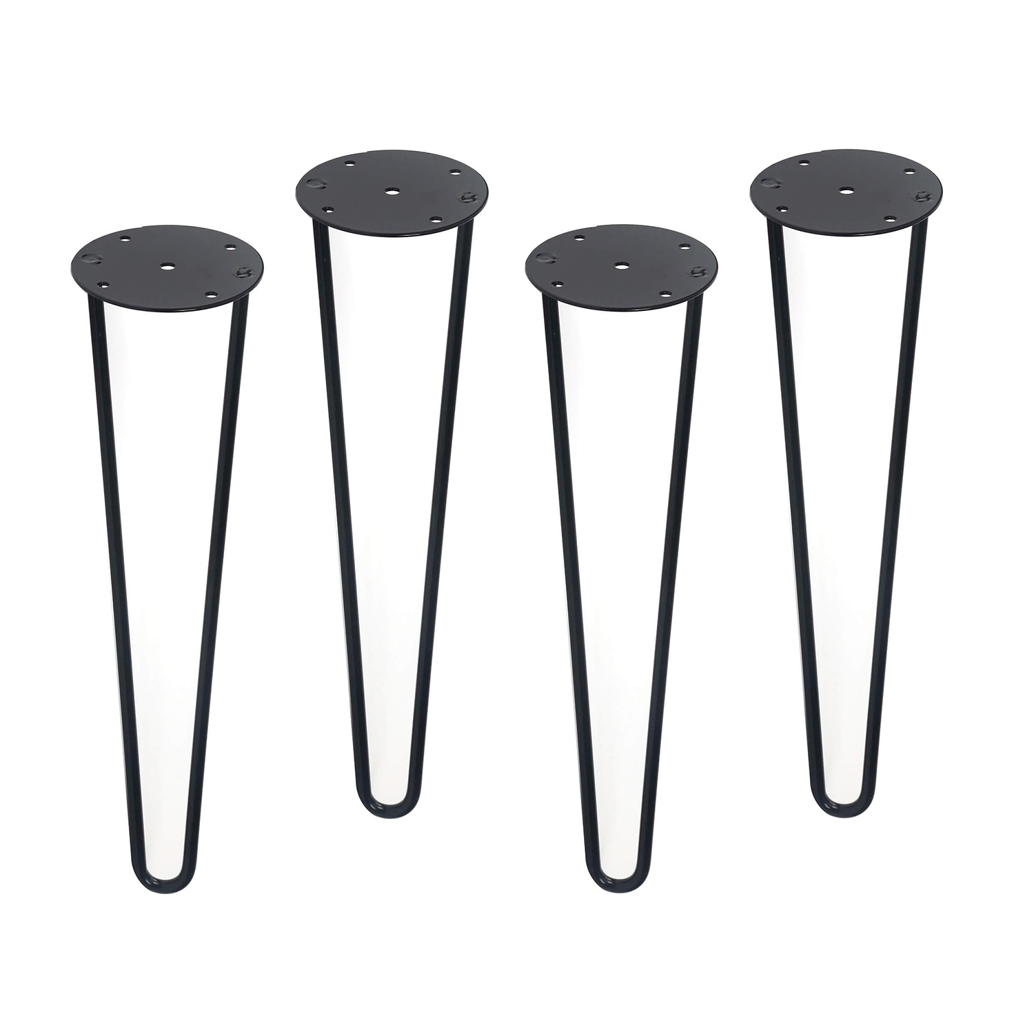 Pata para mueble rei 950 | 100x100x400 mm | negro | 4 uds. | acero