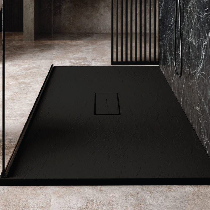 Plato de ducha resina vic negro 70x160 cm rejilla color