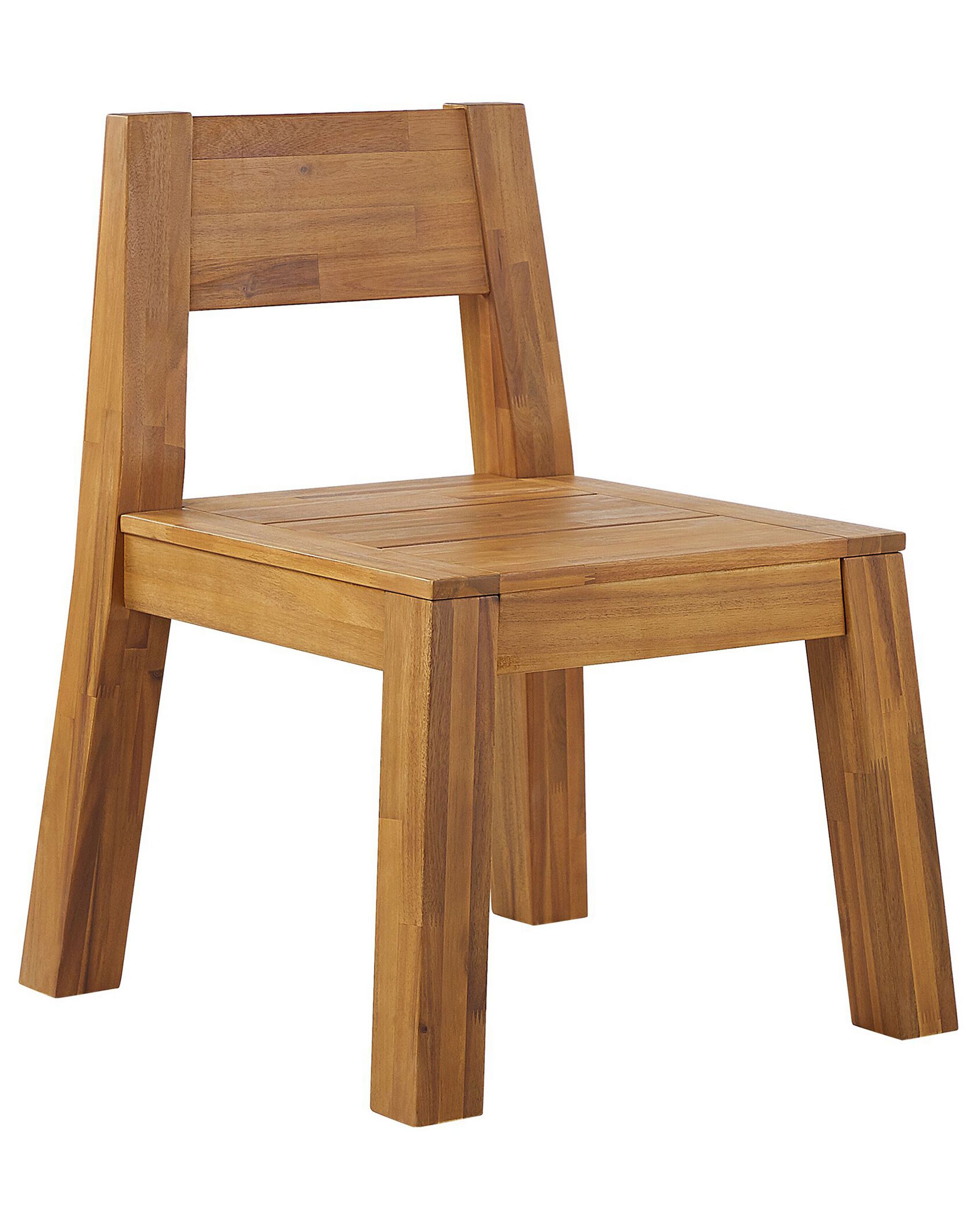 Silla de jardín livorno madera de acacia marrón