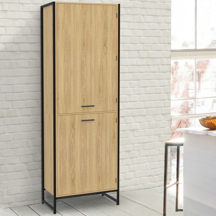 Columna cocina industrial madera negro - 60 cm