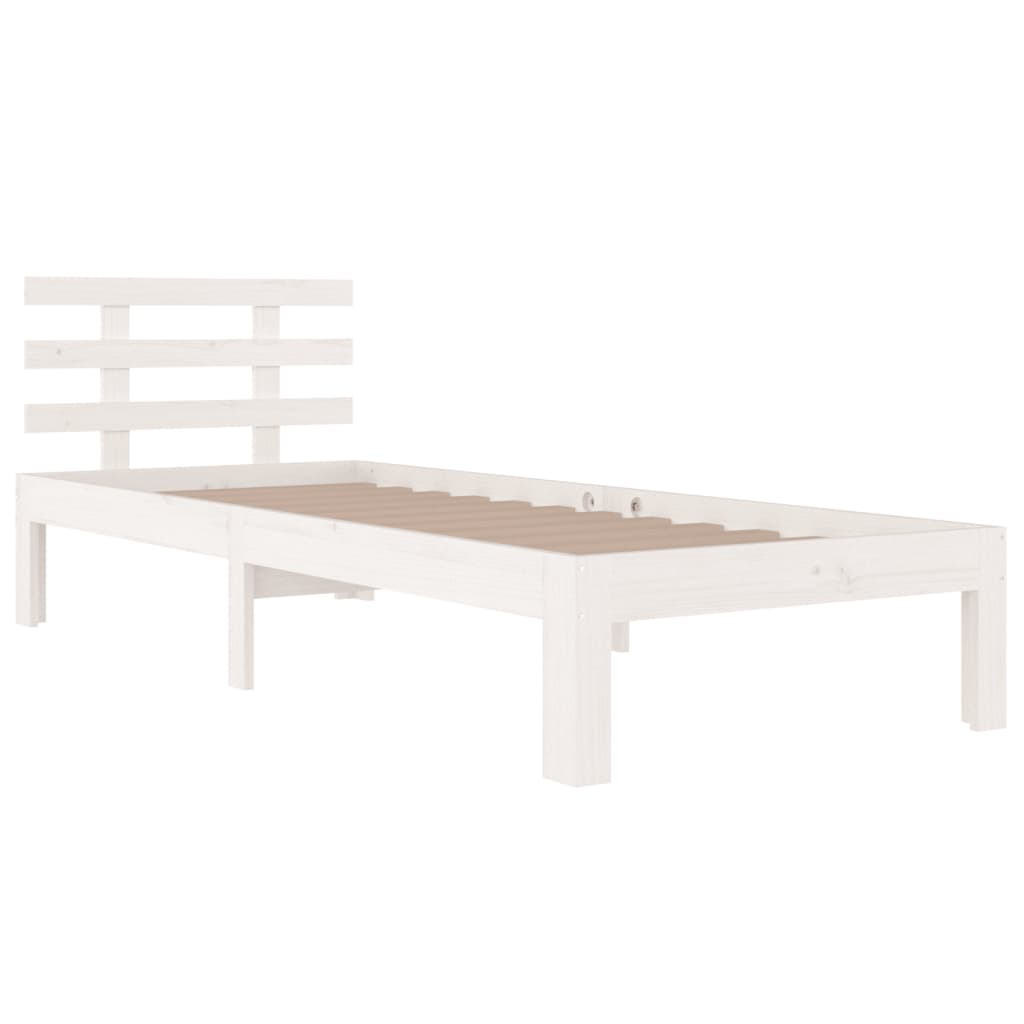 vidaXL estructura de cama individual sin colchón blanco 75x190 cm