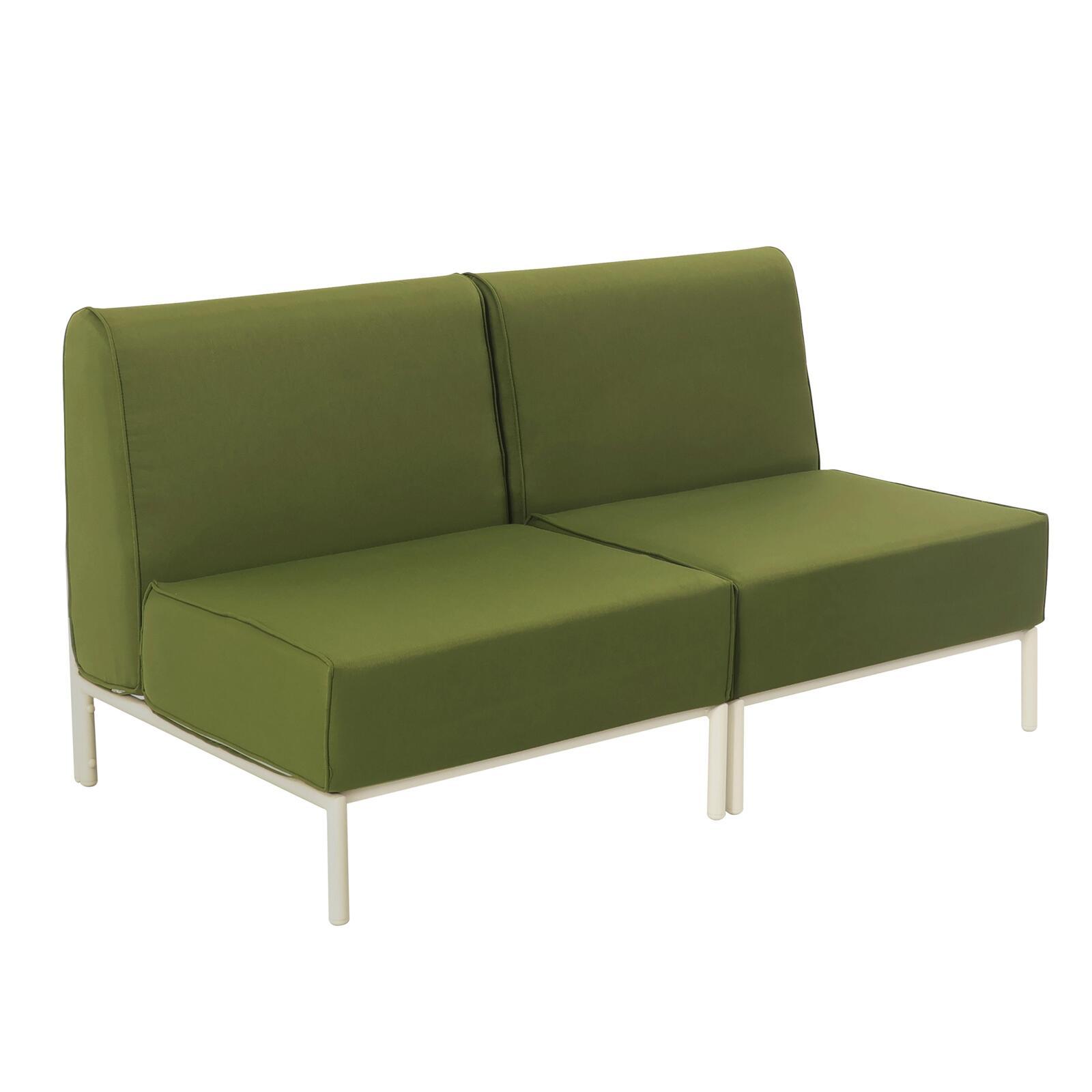 Oviala - conjunto modular de jardín bajo para 2 personas verde caqui