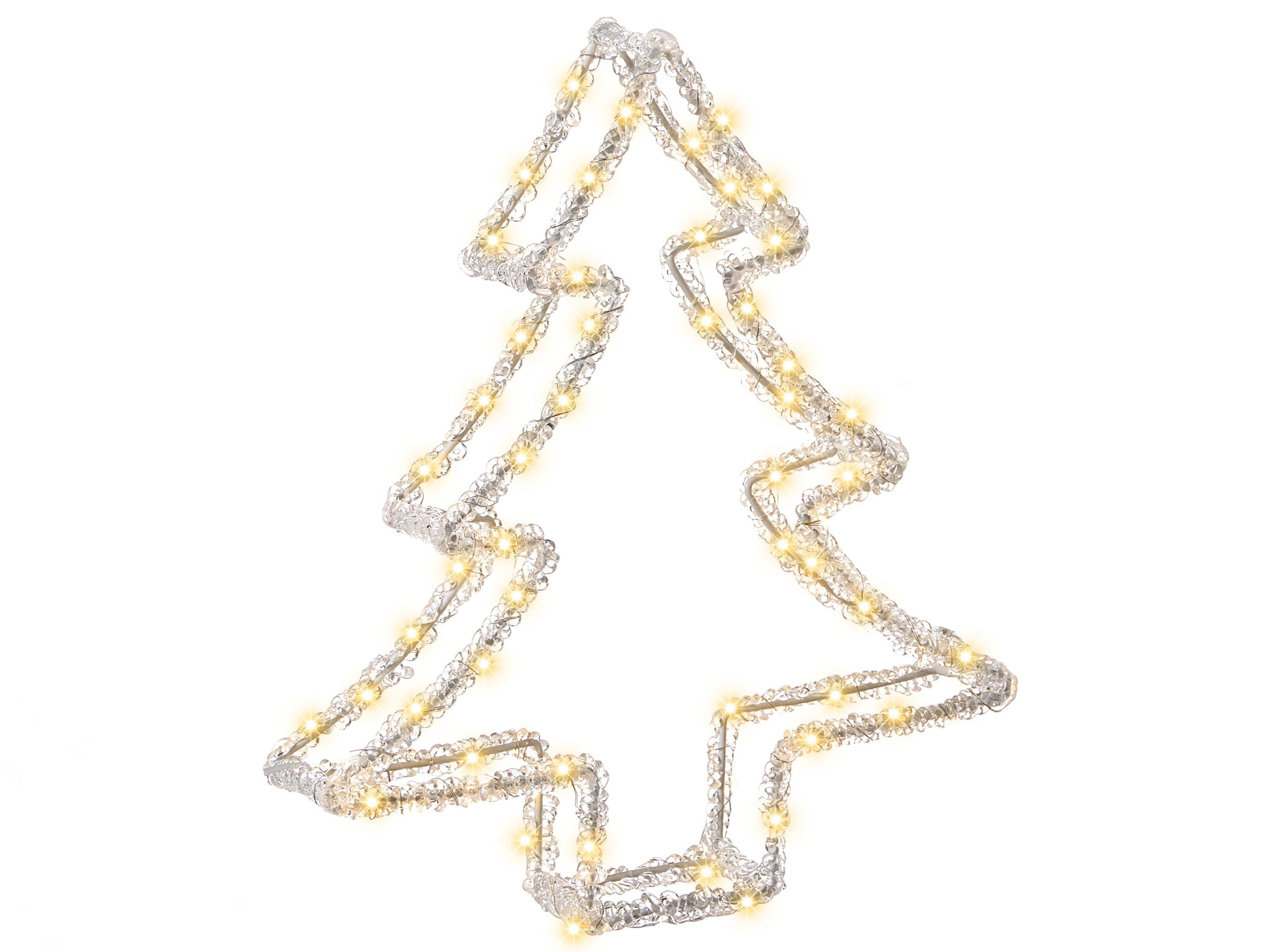 Decoración de exterior LED olboan 34 cm árbol de navidad blanco