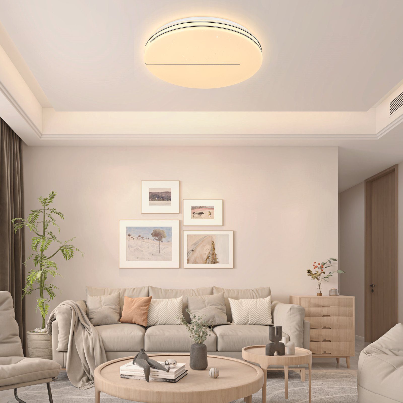 Nettlife plafon de techo LED moderna plafon redonda de de 44 w 40 cm
