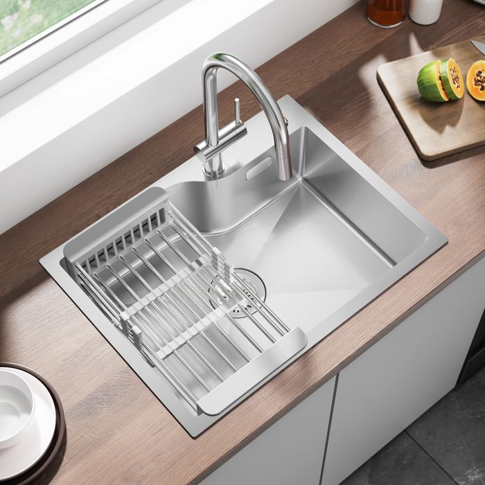 Fregadero de cocina - anycee max - 1 bac inox 60x45cm