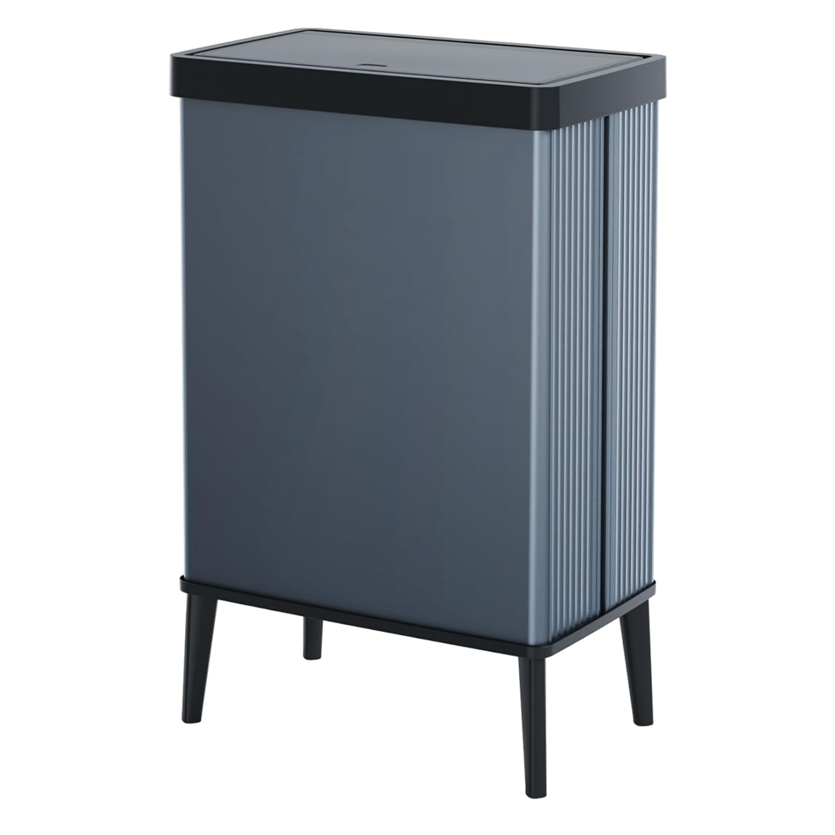 Curver verto cubo basura 54l, 43,5x26,5x68,7cm, tapa a presión, azul perla.