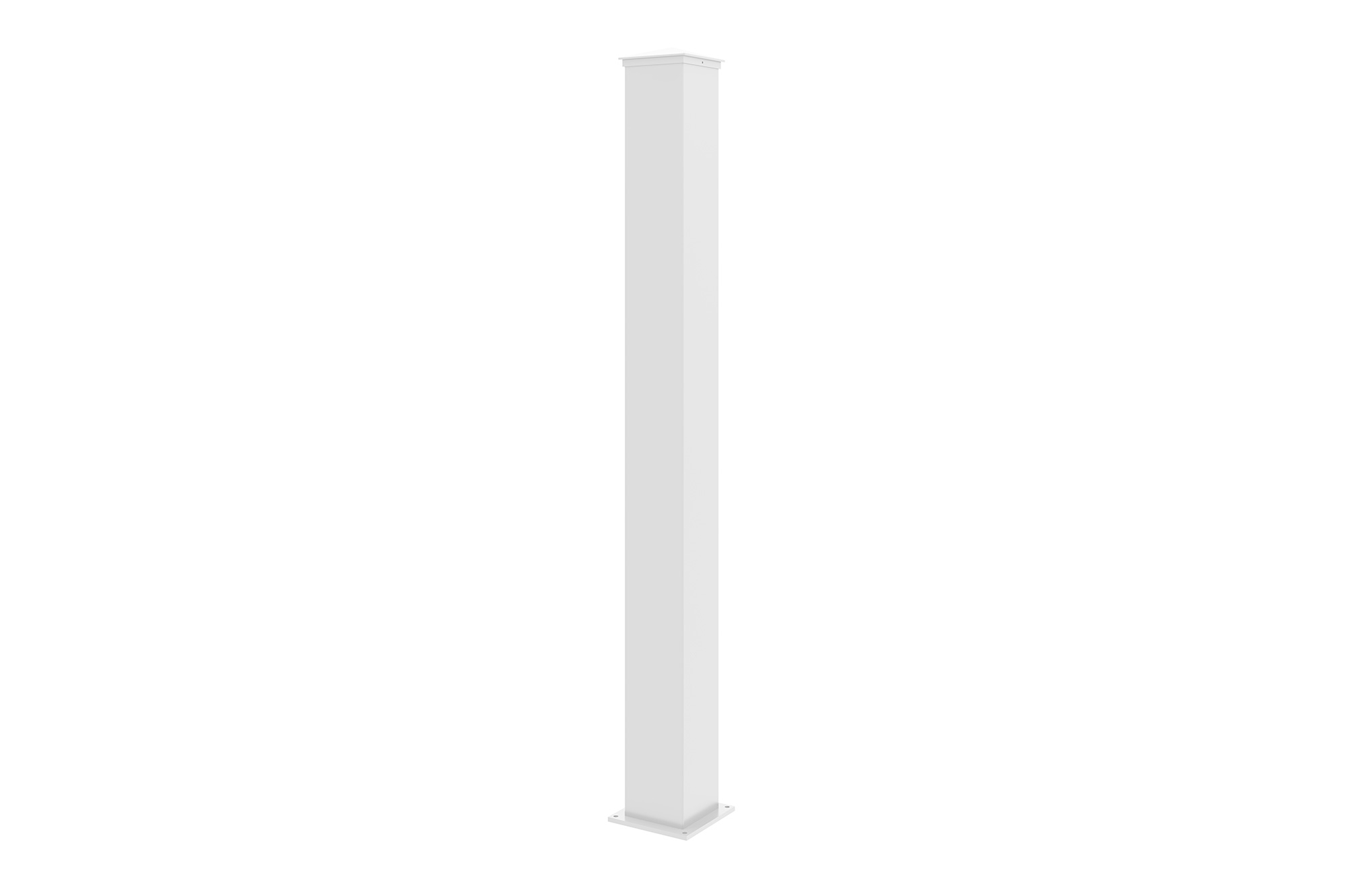 Juego de 2 postes eifel 15x15 en aluminio a.166cm - blanco mate