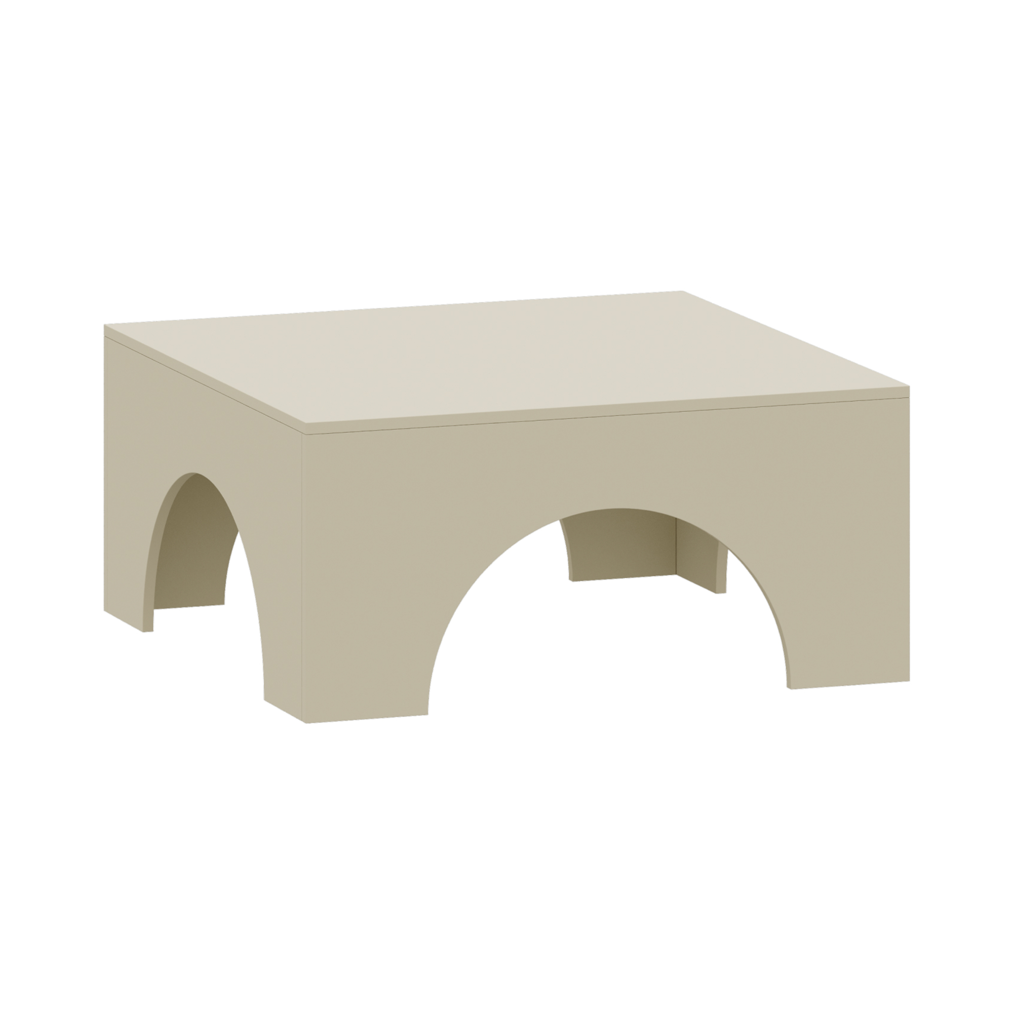 Mesa de centro vivatka cuadrada 80x80x37 cm - color arena [en.casa]