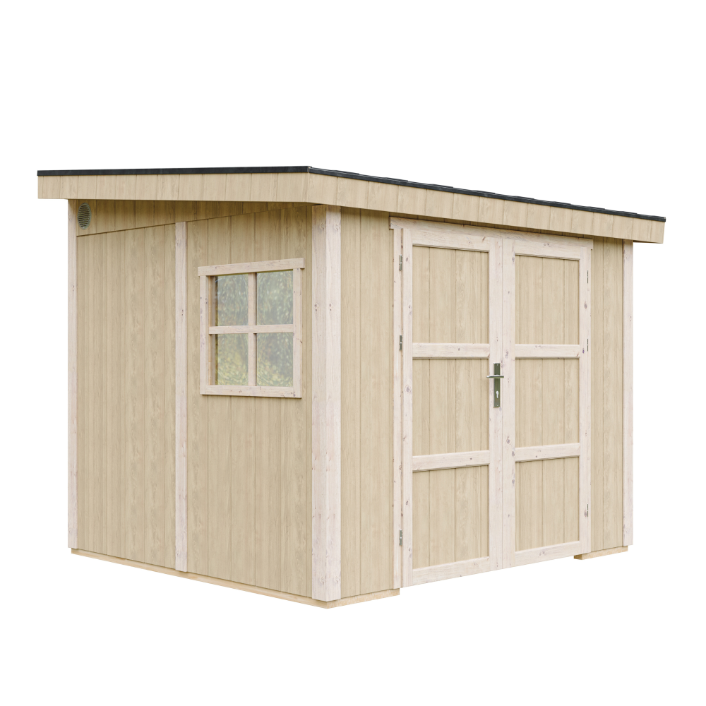 Caseta de jardín Timbela m938b, 5,9 m², premium, sin suelo, 231×248×294 cm