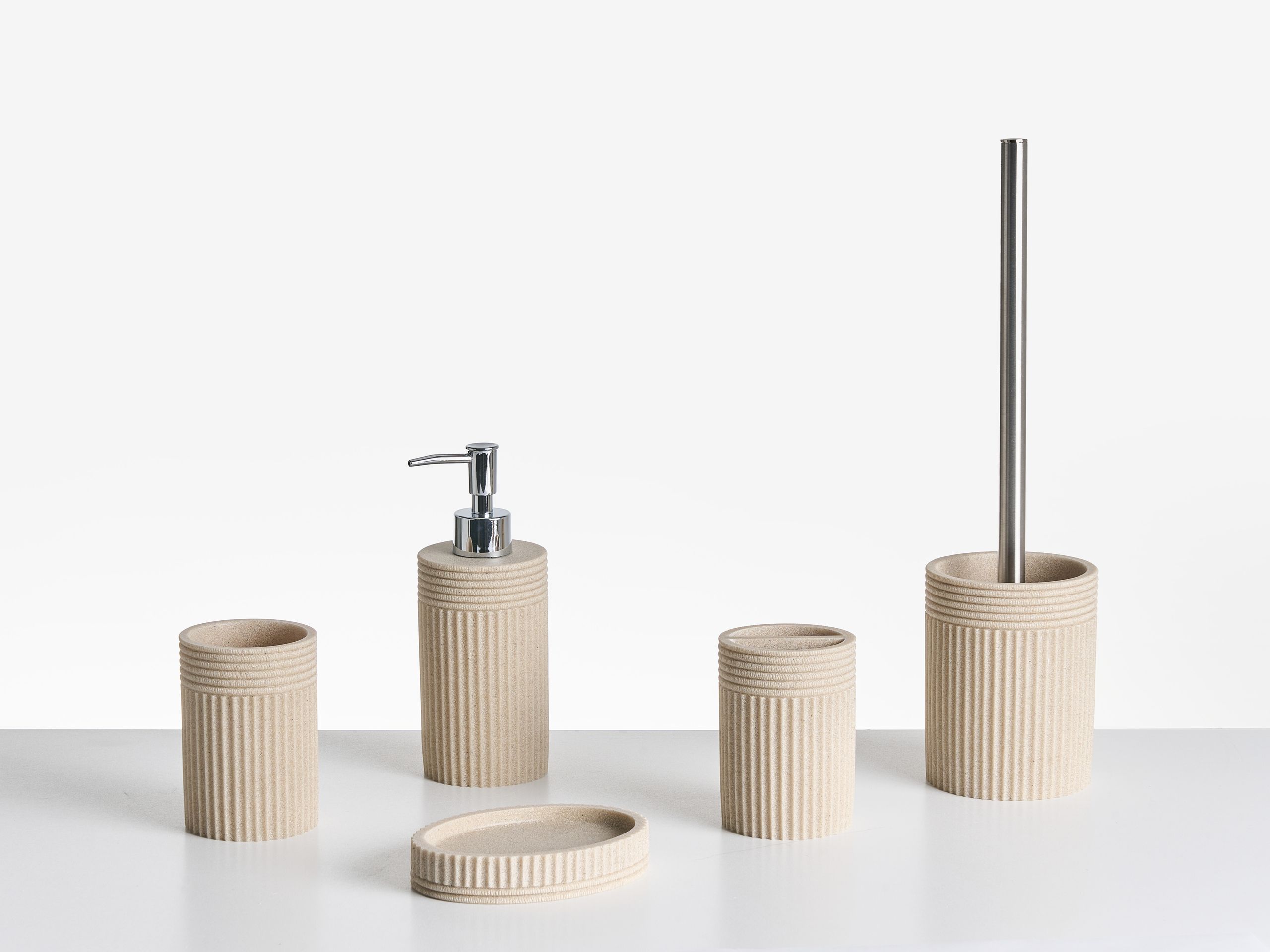 Conjunto de 5 accesorios de baño chancay beige claro