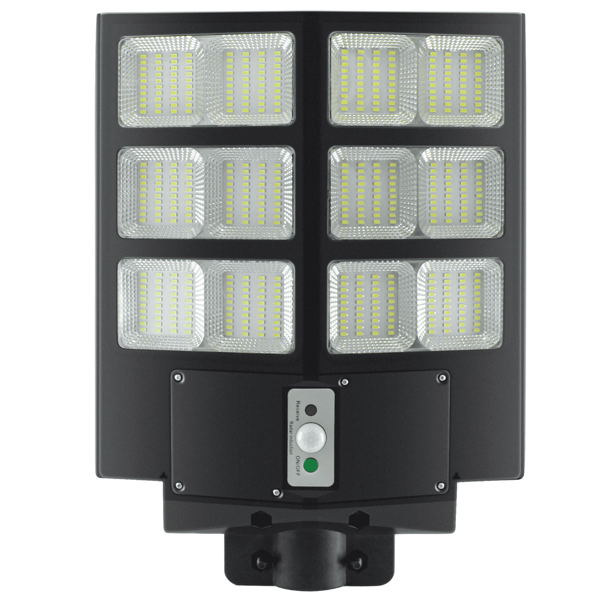 Farola solar con sensor movimiento y control remoto, sostenible - 600w