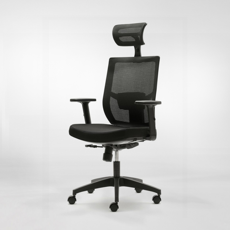 Silla de escritorio euromof pisa | black edition ergonómica