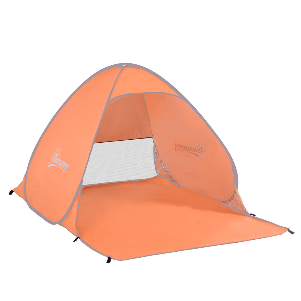 Tienda de campaña 200x150x119 cm acero y poliéster color naranja Outsunny