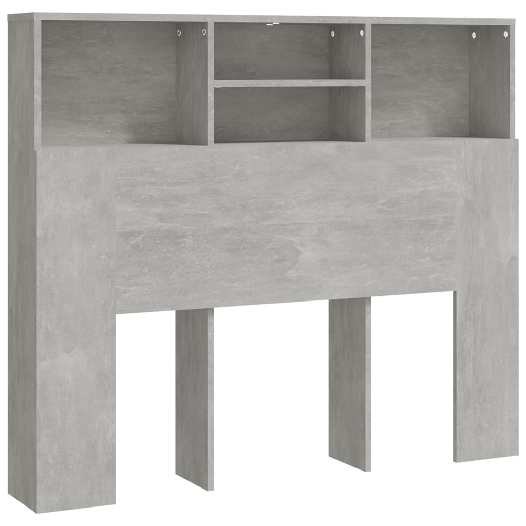 vidaXL mueble cabecero gris hormigón 120x19x103,5 cm