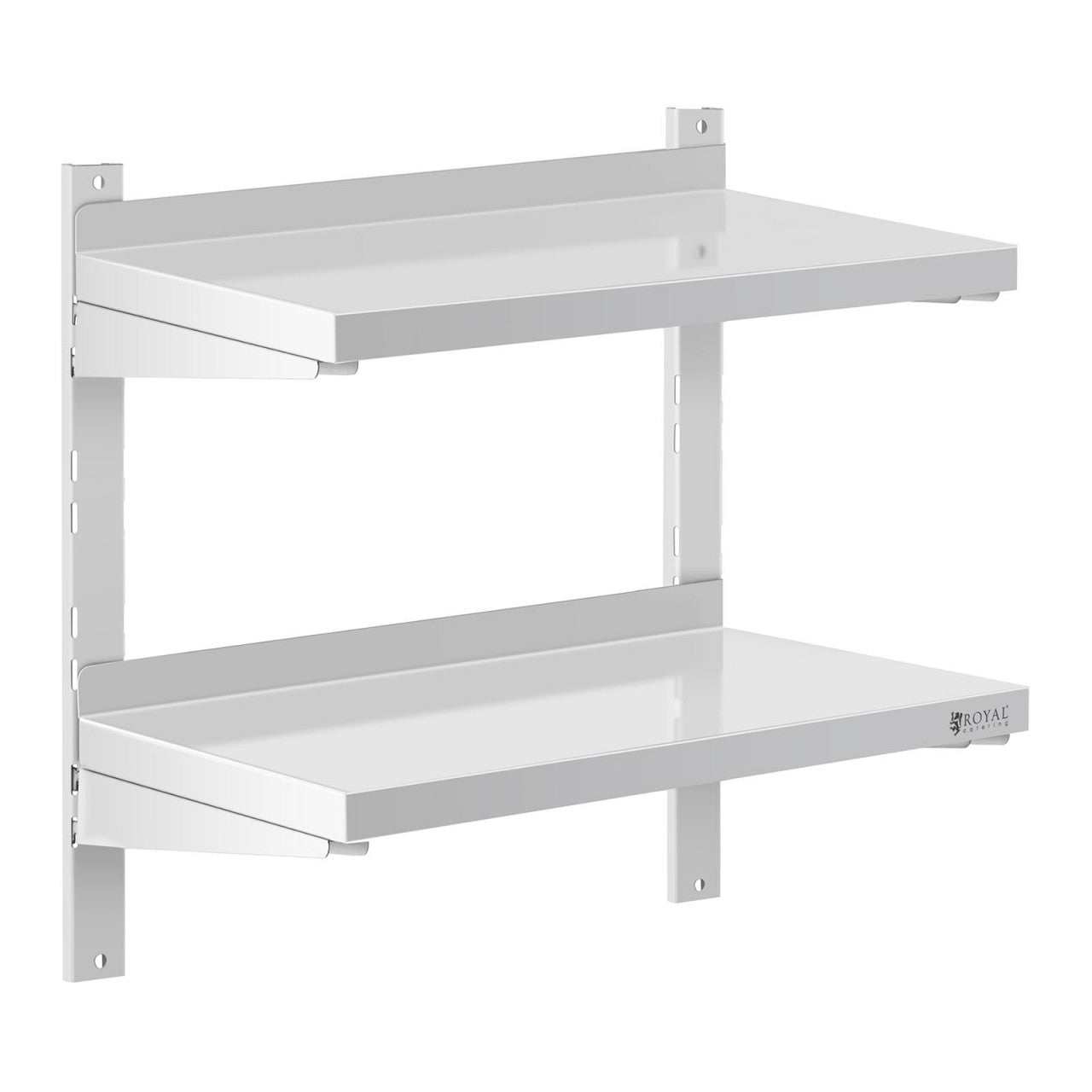 Estantería de pared profesional con 2 baldas de acero