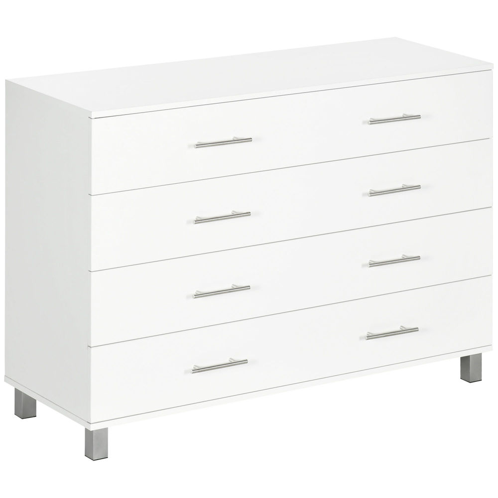 Cómoda con cajone 112x38.2x81 cm color blanco Homcom