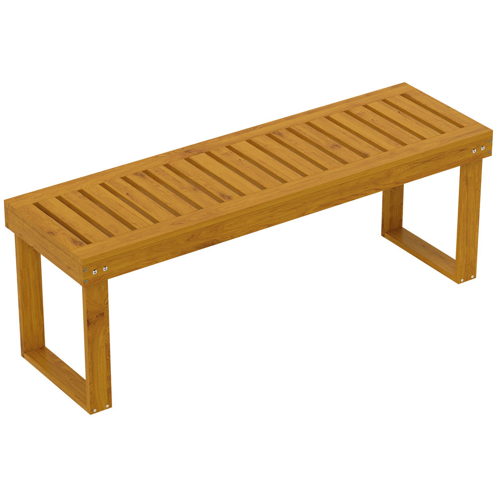 Banco de jardín 120x34x43 cm madera de pino color marrón Outsunny