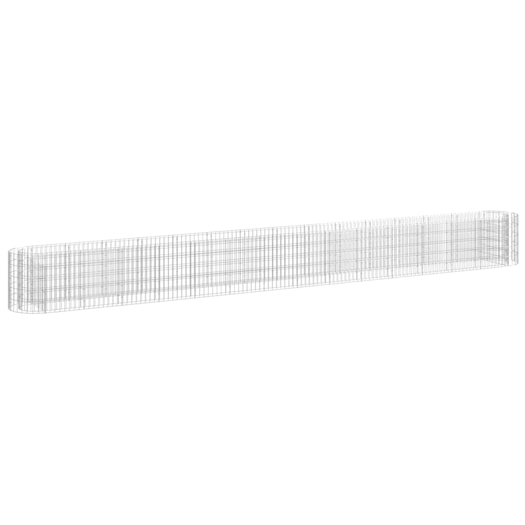 vidaXL arriate de gaviones de hierro galvanizado 540x50x50 cm