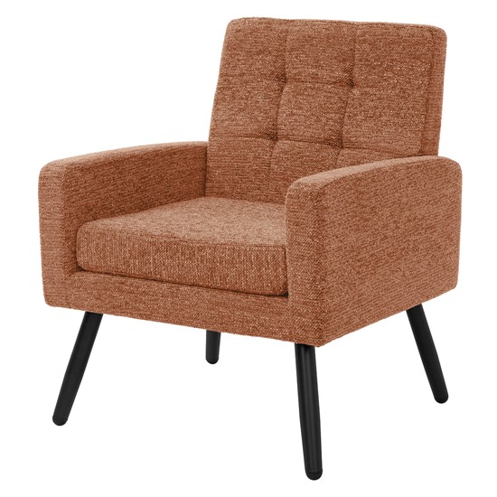 Sillón relax para salón de lectura, acero y tejido trenzado rojo