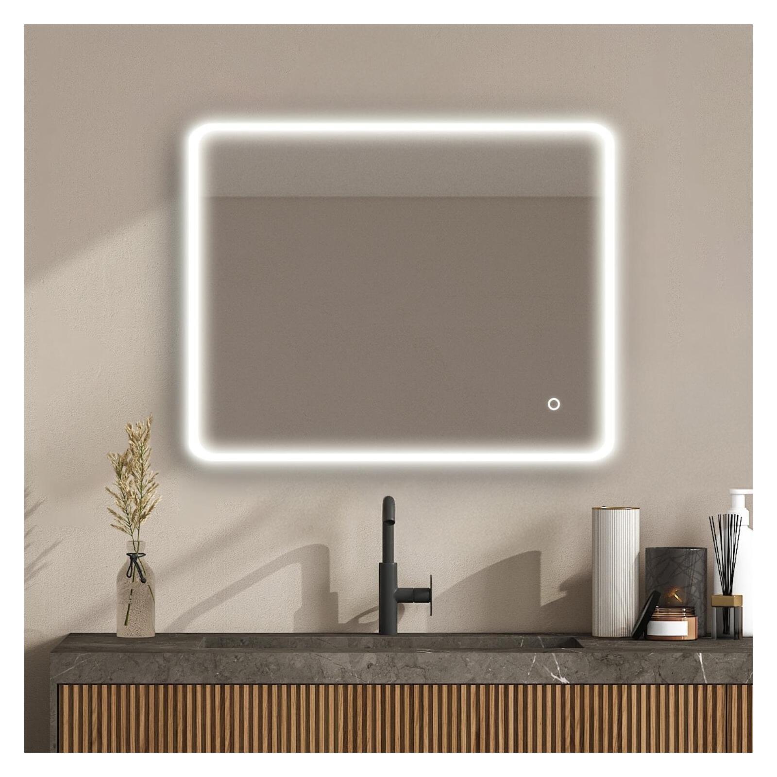 Espejo LED rectangular l60/80/90/120cm con retroiluminación miralux