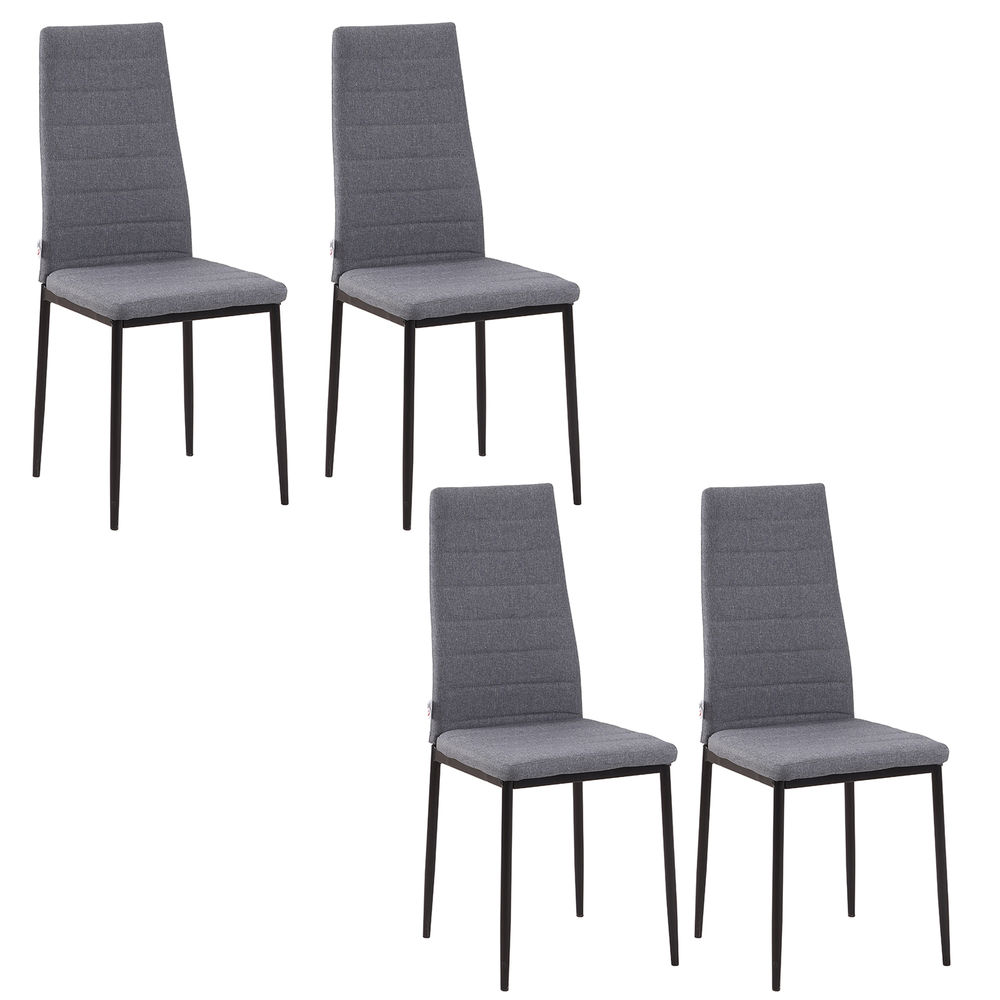 Sillas de comedor 41x50x97 cm poliéster color gris Homcom