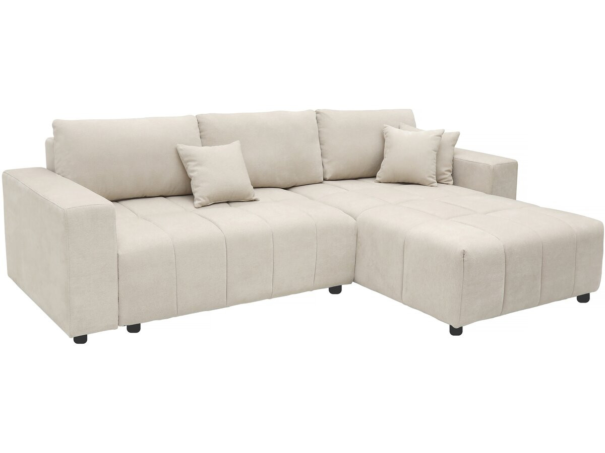 Sofá esquinero convertible estilo <<bubble>> con tapizado de chenilla <<geo