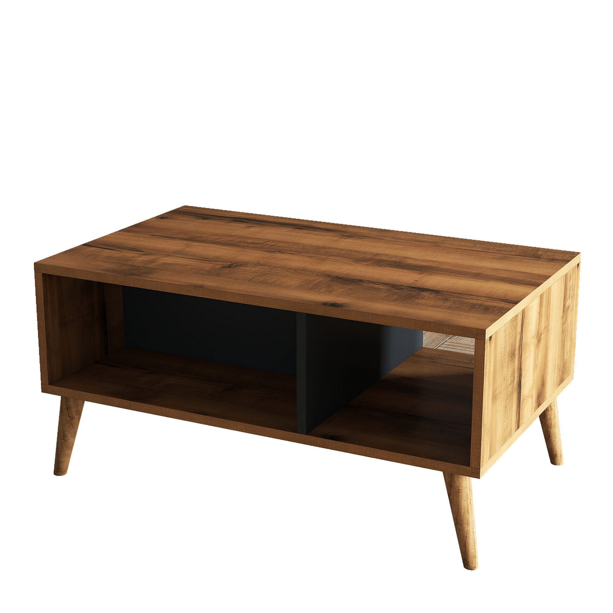 Mesa baja de madera "exxen" - 90 x 41 x 54 cm - gris antracita