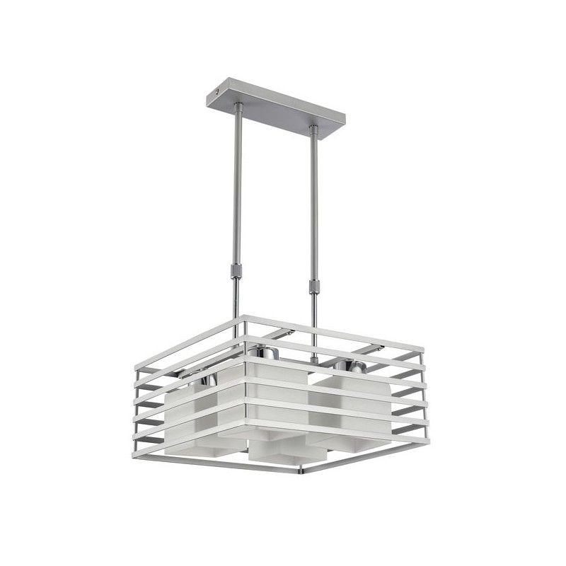 Lámpara de techo cell 4 luces plata