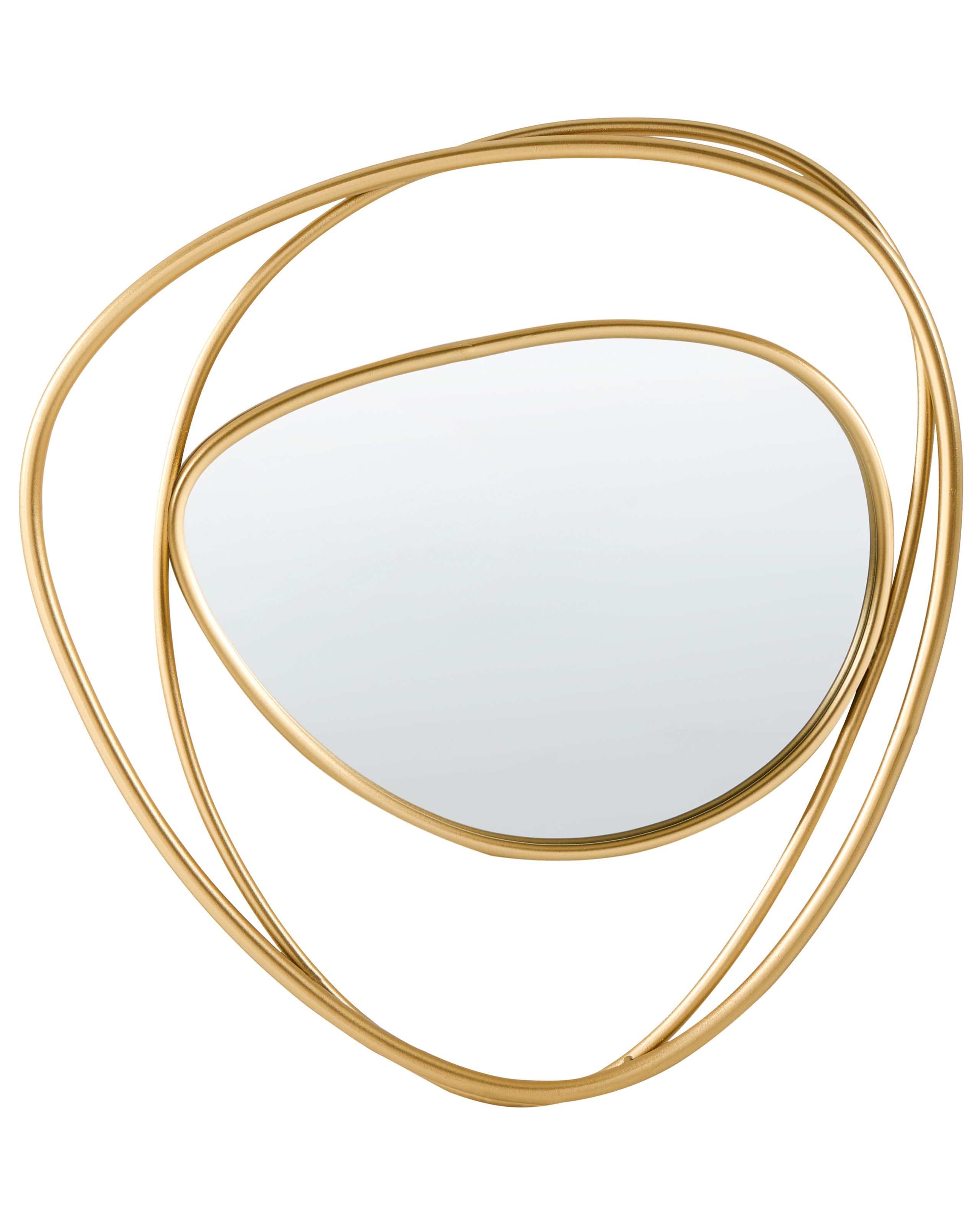 Espejo de pared courcy 50 cm 54 cm metal dorado
