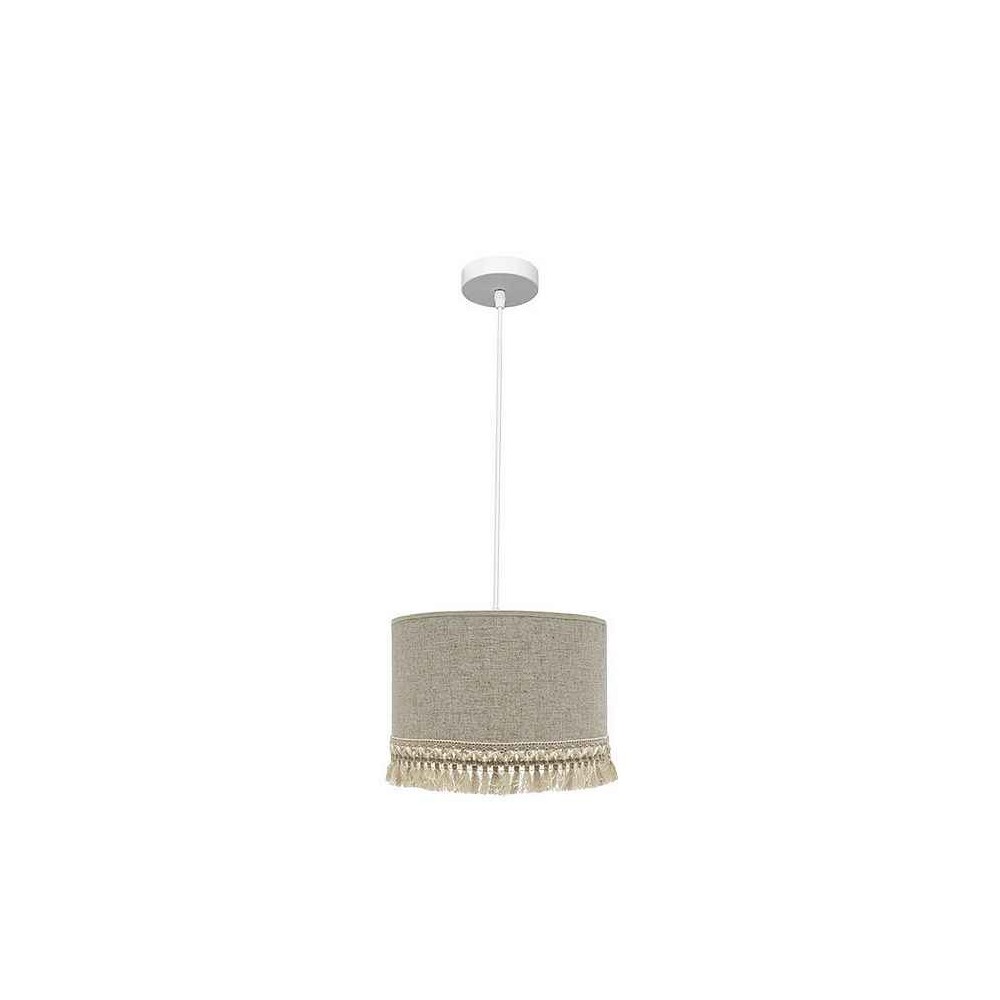 Colgante vera 1xE27 blanco/beige regx40x40 cm